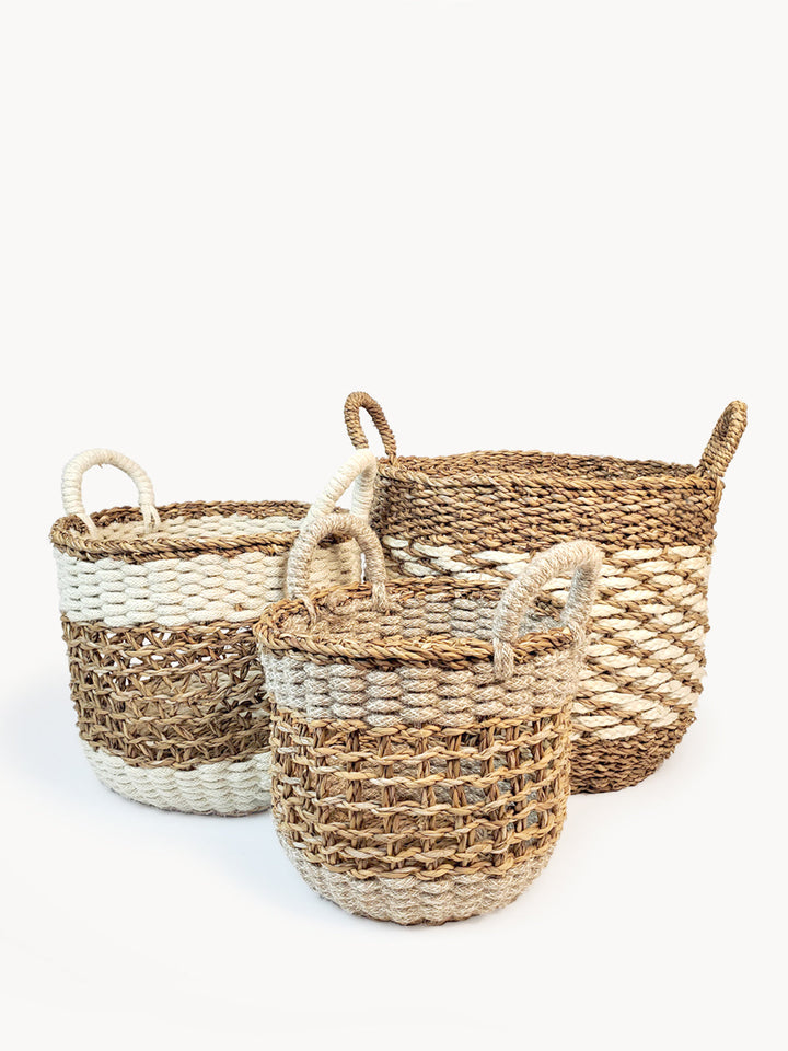Ula Mesh Basket - Natural Hand Made -0
