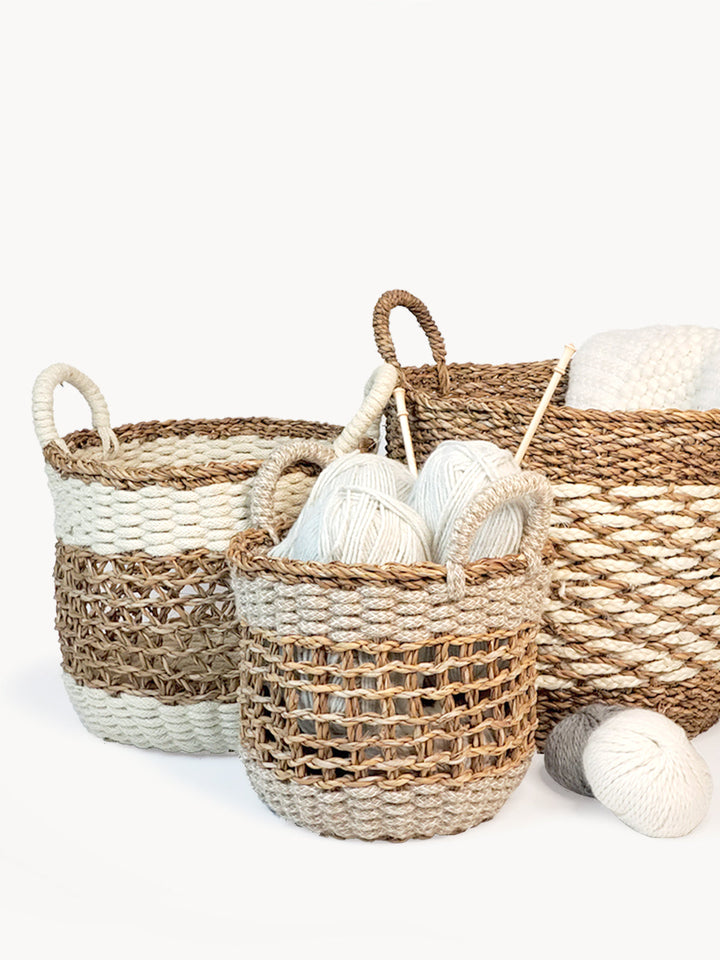 Ula Mesh Basket - Natural Hand Made -3