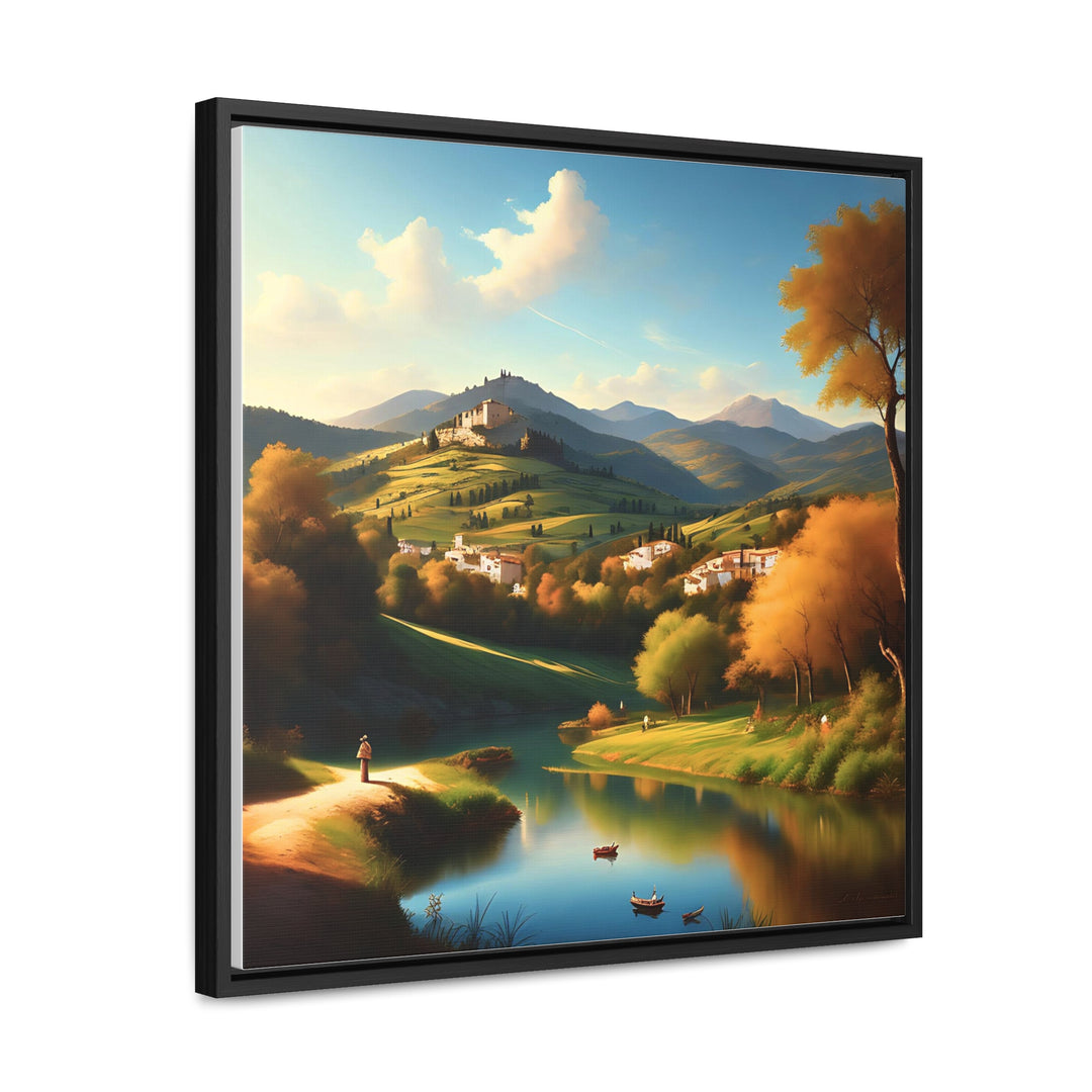 Serene Spain Countryside 1790s Vintage Beauty - Gallery Canvas Wraps, Square Frame