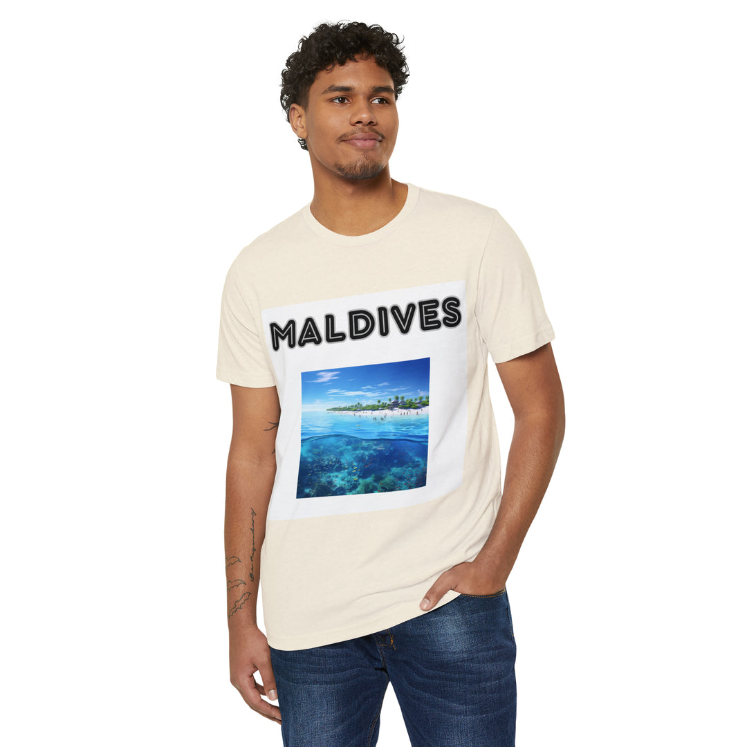 Maldives Paradise Island | Unisex Recycled Organic T-Shirt | Men Women Eco Fashion