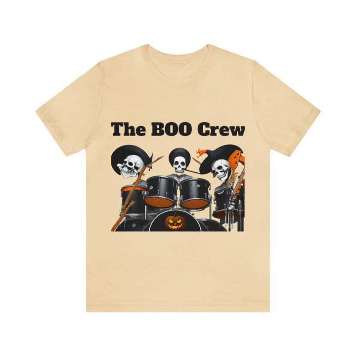 Halloween Boo Crew Skeletons Rock Band Unisex Jersey Short Sleeve Men's Women's T-Shirt