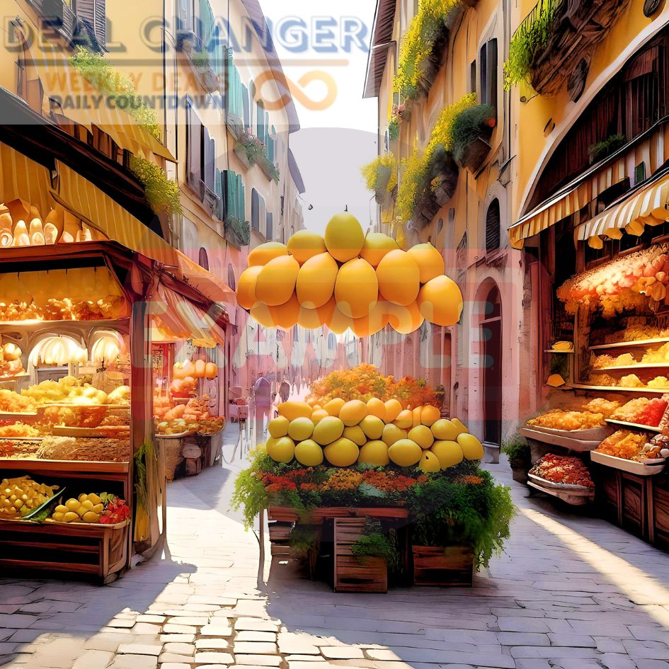 Italy Sorrento Marketplace | Instant Digital Download | High Res PNG Art | Canvas Print Poster Hanging Wall Art Home Decor