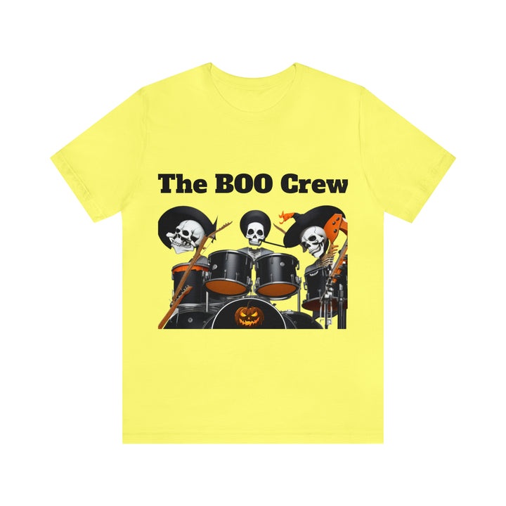 Halloween Boo Crew Skeletons Rock Band Unisex Jersey Short Sleeve Men's Women's T-Shirt