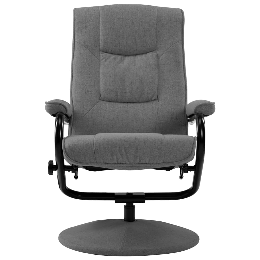 vidaXL Recliner with Ottoman Swivel Recliner Armchair with Footrest Fabric-16