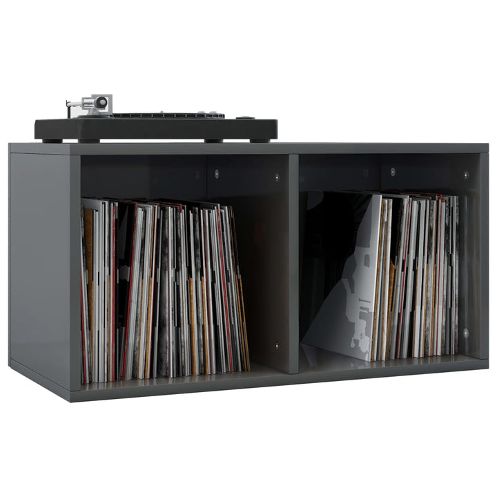 vidaXL Vinyl Storage Box Engineered Wood Recorder Case Shelf Rack Multi Colors-7
