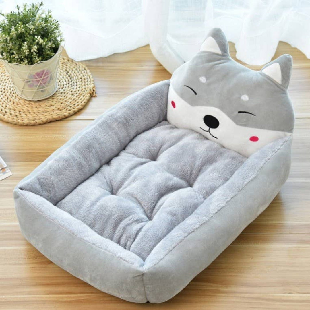 Cute Cartoon Character Pet Bed (Gray)-0