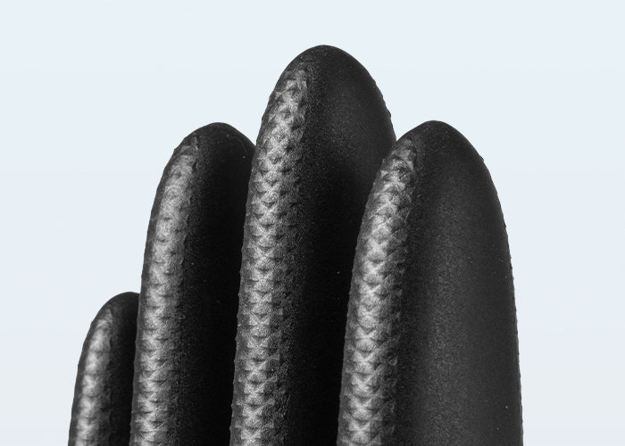 100ct Disposable 6mil | Diamond Textured Black Gloves DIA-G03 | Power Free Nitrile