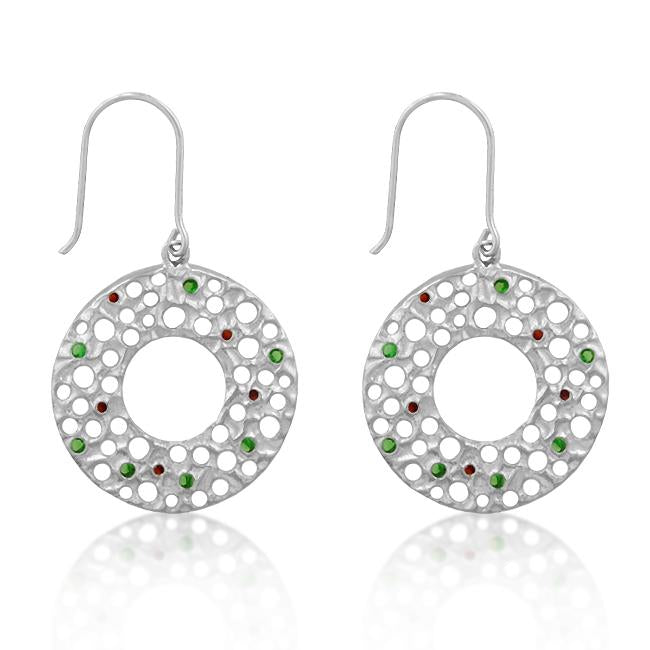 Red and Green Earrings-0
