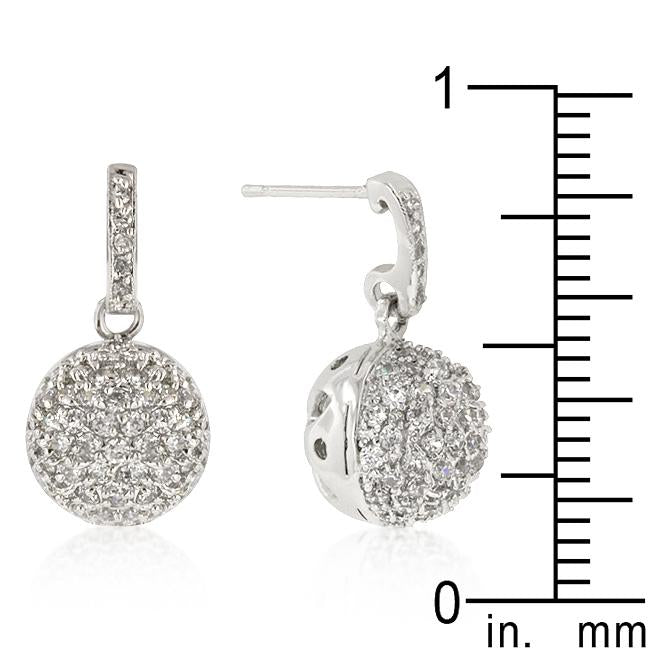 CZ Ball Dangle Earrings-1