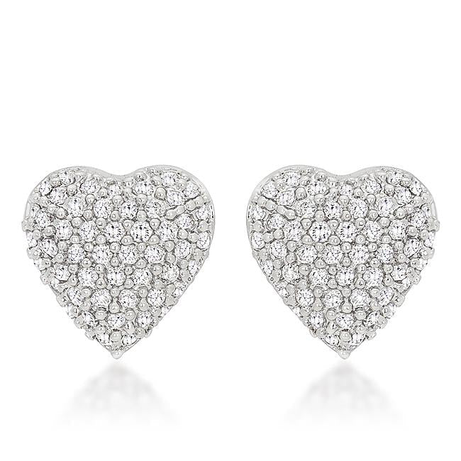 Special Pave Heart Earrings-0