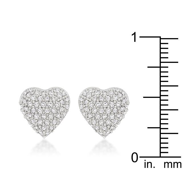 Special Pave Heart Earrings-2