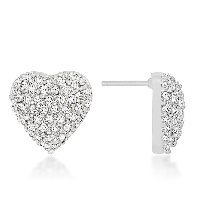 Special Pave Heart Earrings-1
