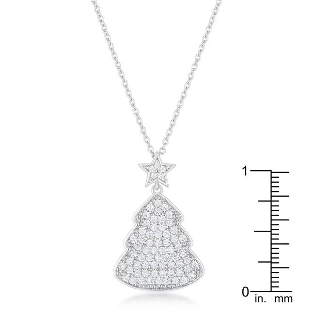 Clear Christmas Tree Drop Necklace-3