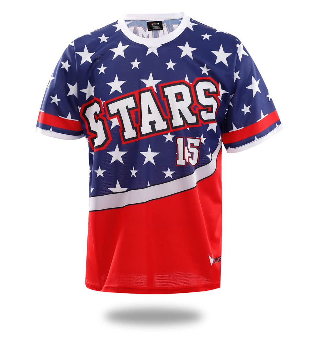 Stars Design Sublimated Baseball Tshirts-0