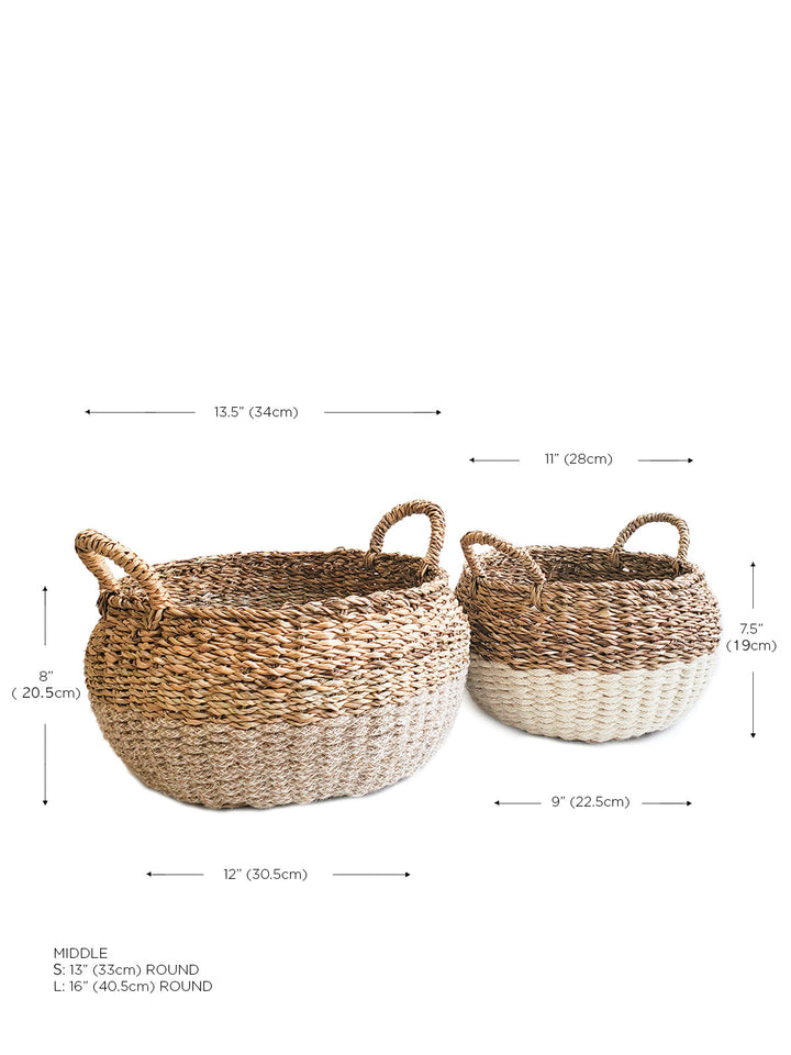 Ula Floor Basket - Natural Seagrass Jute Eco Friendly-8