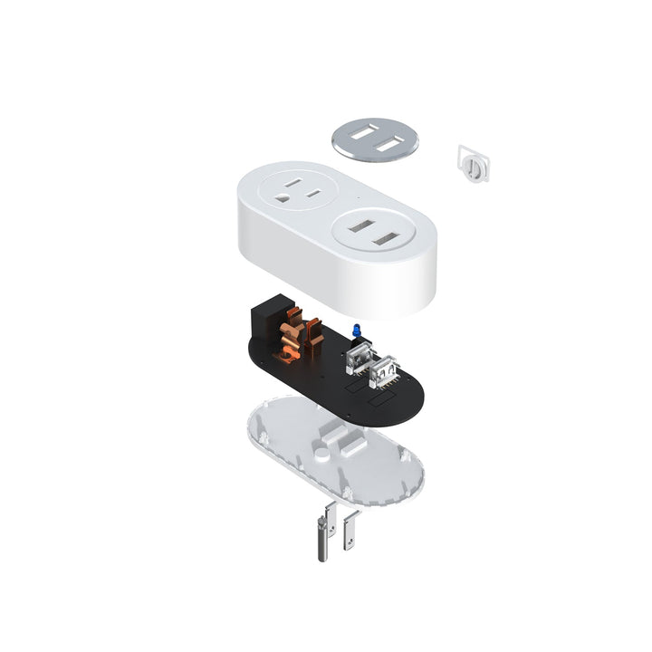 INSTACHEW, Pureconnect+ Smart Plug with USB, App Enabled, Google Assistant and Alexa Compatible, Smart Converter, Smart Adapter, Smart USB connector-1