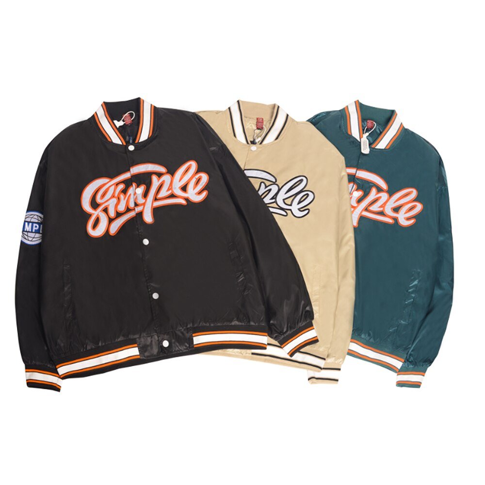 Baseball Jacket Men Letter Embroidery Patch Bomber Coats Autumn Oversized Vintage High Street Outwear Couple Streetwear-4
