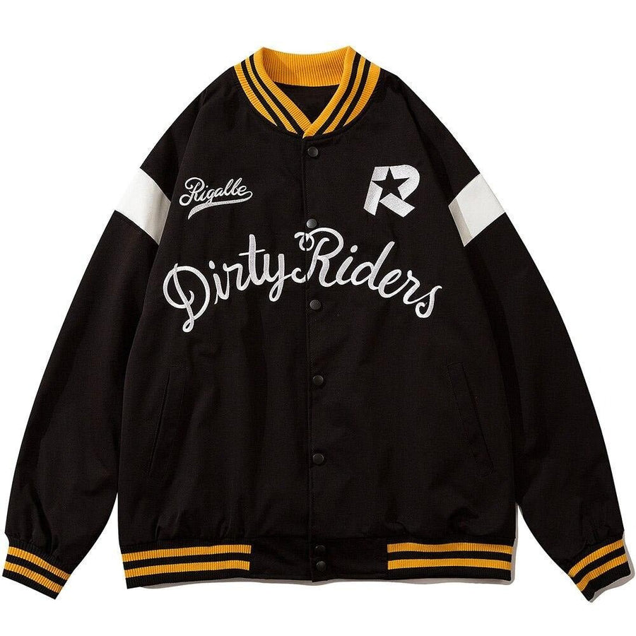 Baseball Jacket Men Star Letter Embroidery Patchwork Bomber Coats Autumn Retro Fashion High Street All-match Streetwear-0