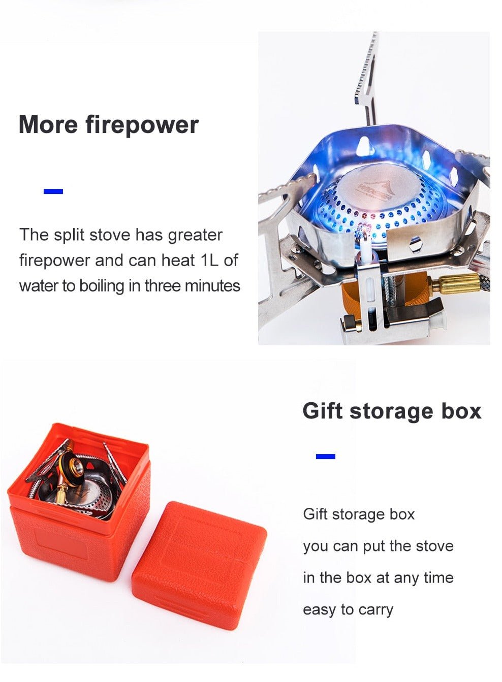 Camping Cookware Set Gas Stove Wind Proof Outdoor Burner  Adapter Tourism Picnic Equipment Kitchen Accessories Supplies-8