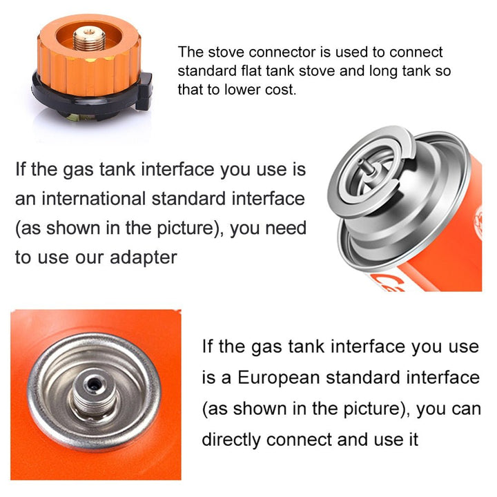 Camping Cookware Set Gas Stove Wind Proof Outdoor Burner  Adapter Tourism Picnic Equipment Kitchen Accessories Supplies-6