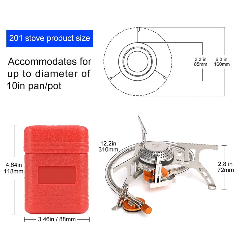 Camping Cookware Set Tableware Suit Backpack Gas Burner Outdoor Stove Pots Kitchen Equipment Tourist Hiking Fishing-6