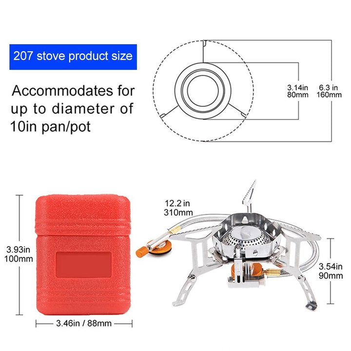 Camping Cookware Set Tableware Suit Backpack Gas Burner Outdoor Stove Pots Kitchen Equipment Tourist Hiking Fishing-5