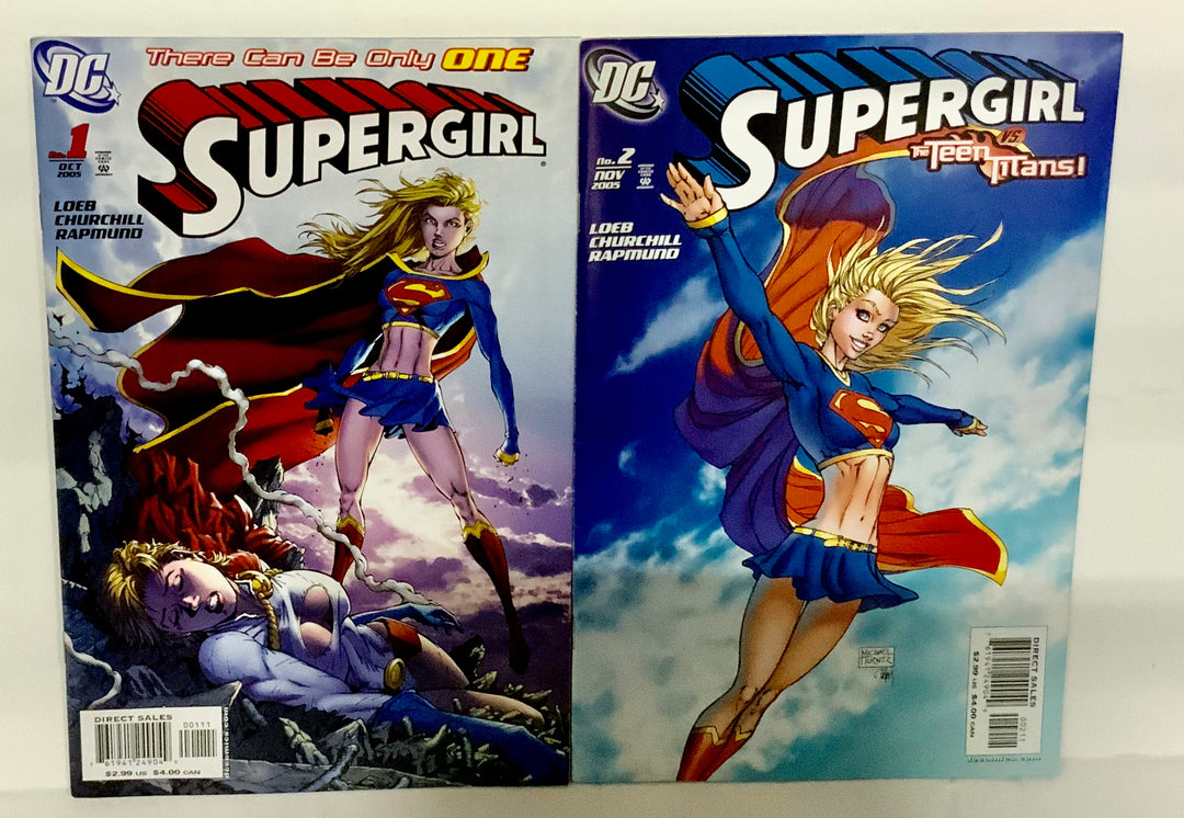 Supergirl Comic Books Issue 1 & 2 Lot | 2005 Modern Age | Teen Titans