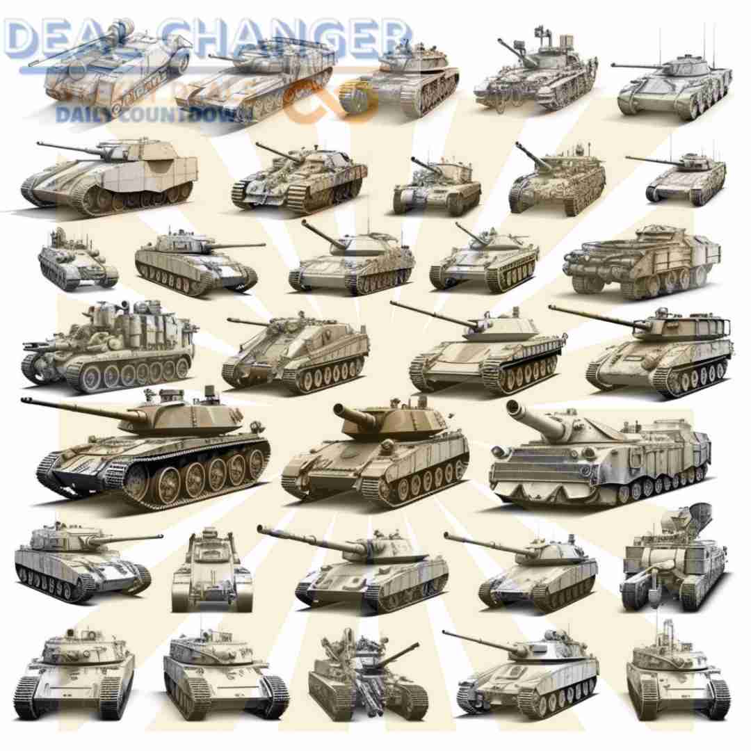 32 U.S. Military Tank Digital Clipart: Instant Download Printable School Projects T-Shirts, Pillow Stickers & More |Printable PNG JPG SVG