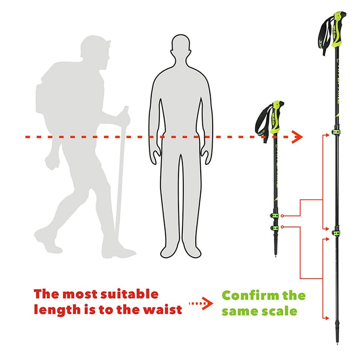 Nordic walking sticks camping hiking Ultralight Adjustable Telescopic Alpenstock Trekking Pole walking-13