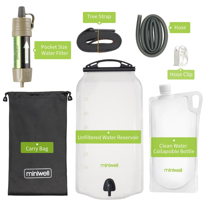 Outdoor water filter Gravity Water Filter System for hiking,camping,survival and travel-9