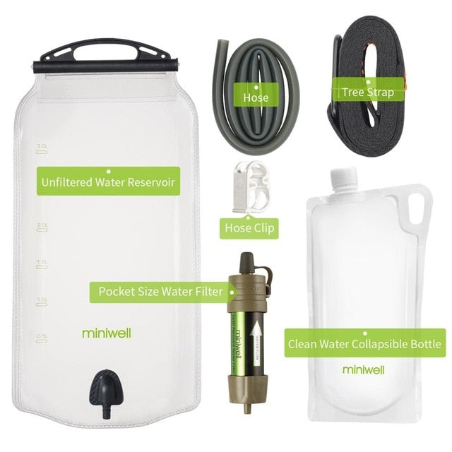 Outdoor water filter Gravity Water Filter System for hiking,camping,survival and travel-6