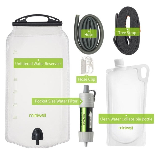 Outdoor water filter Gravity Water Filter System for hiking,camping,survival and travel-12