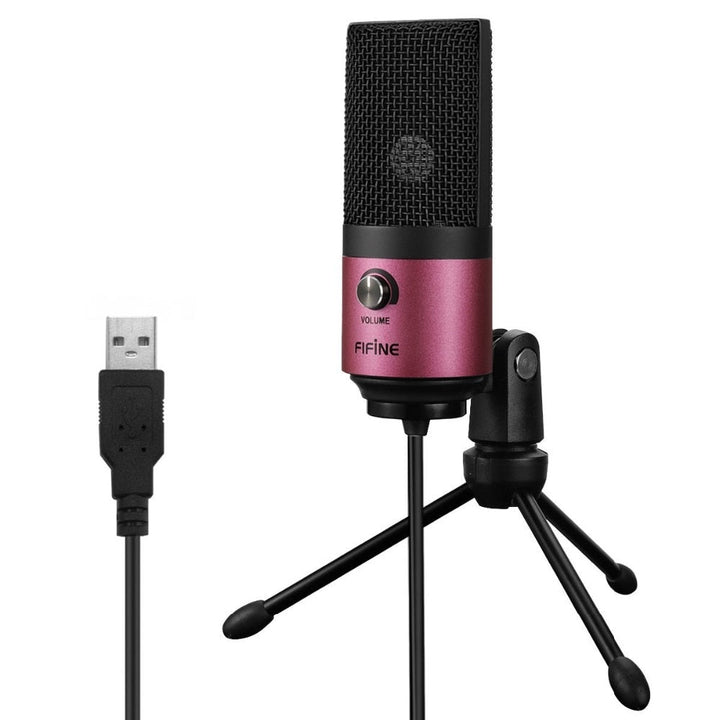 MIC Fifine Desktop Condenser Microphone for YouTube Videos Live Broadcast Online Meeting Skype suit for Windows Laptop-0