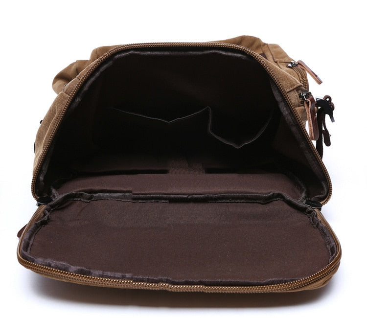 Men's Backpack Vintage Canvas Backpack School Bag Men's Travel Bags Large Capacity Backpack  Laptop Backpack Bag High Qualit-10