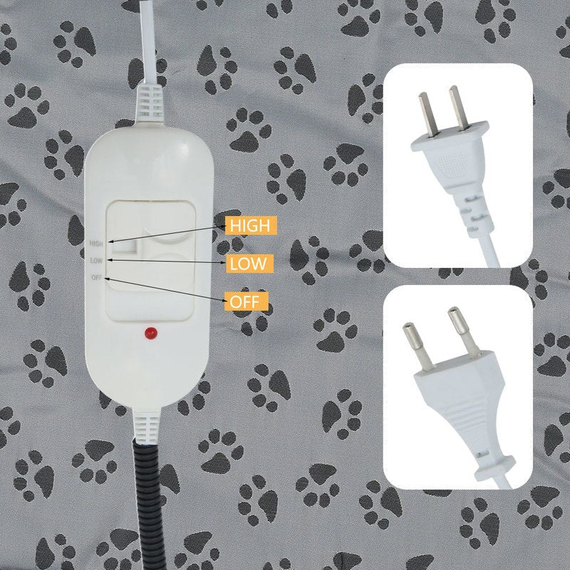 Pet Dog Cat Electric Heating Pad Winter Warm Carpet for Animals Temperature Adjusted Waterproof Warming Mat Carpet Heated Pads-6