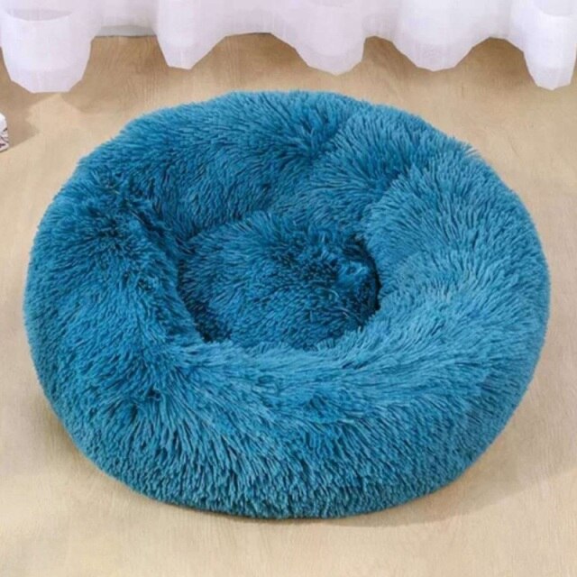 Round Cat Bed Warm Sleeping Cat Nest For Dogs Basket Pet Products Cushion Soft Long Plush Cat Pet Bed Mat Cat House Animals Sofa-10