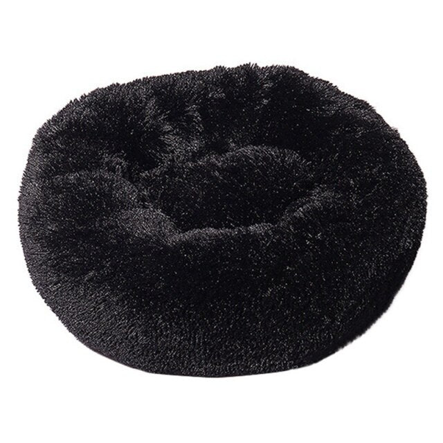 Round Cat Bed Warm Sleeping Cat Nest For Dogs Basket Pet Products Cushion Soft Long Plush Cat Pet Bed Mat Cat House Animals Sofa-2