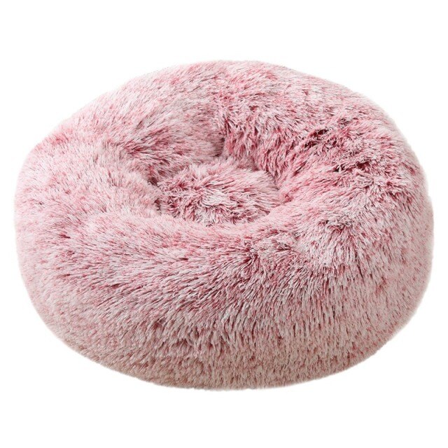Round Cat Bed Warm Sleeping Cat Nest For Dogs Basket Pet Products Cushion Soft Long Plush Cat Pet Bed Mat Cat House Animals Sofa-4
