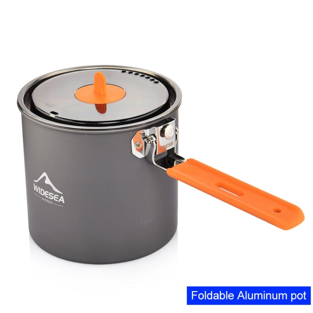 Tableware for Camping 1.6L Pot Tourist Dishes Tourism Hiking Picnic Cooking Supplies Equipment Cookware Trekking Bowler-2