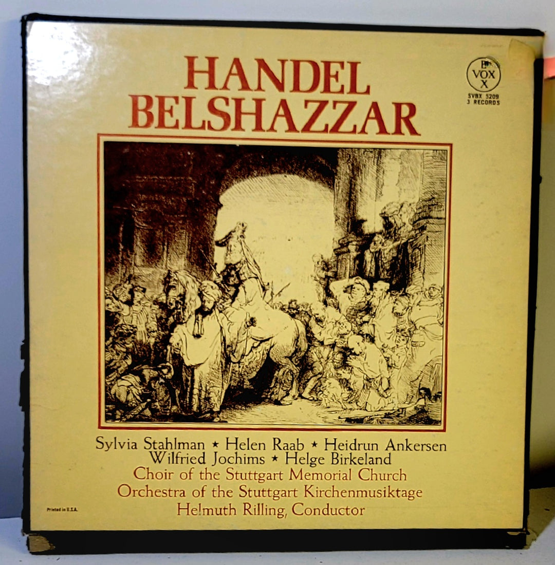 Handel – Belshazzar - Classical - SVBX 5209 3 Vinyl LP