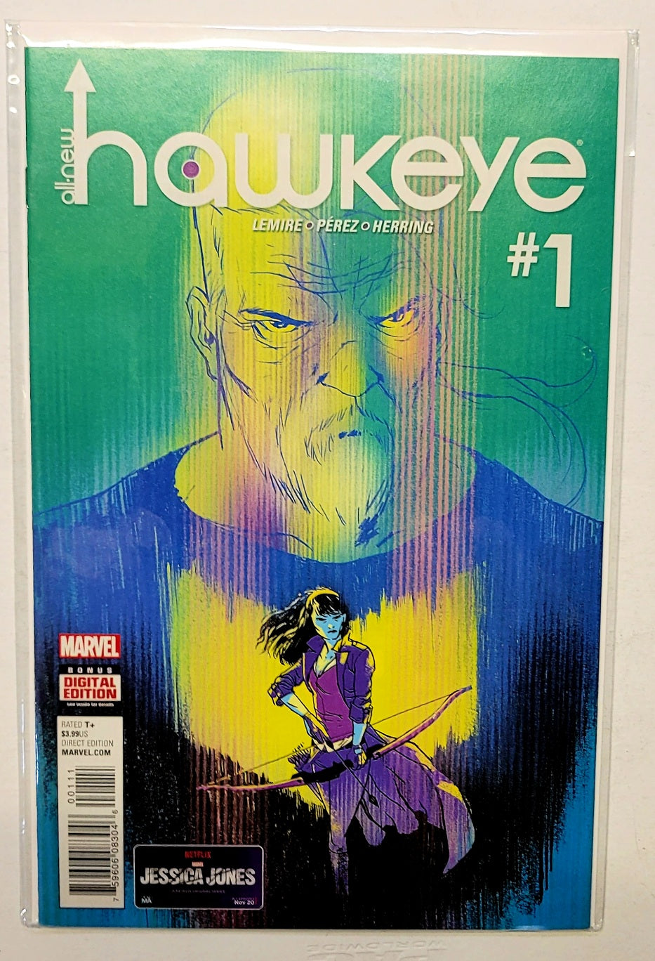 All New Hawkeye #1 Lemire Perez Herring Marvel Comics + Digital Edition