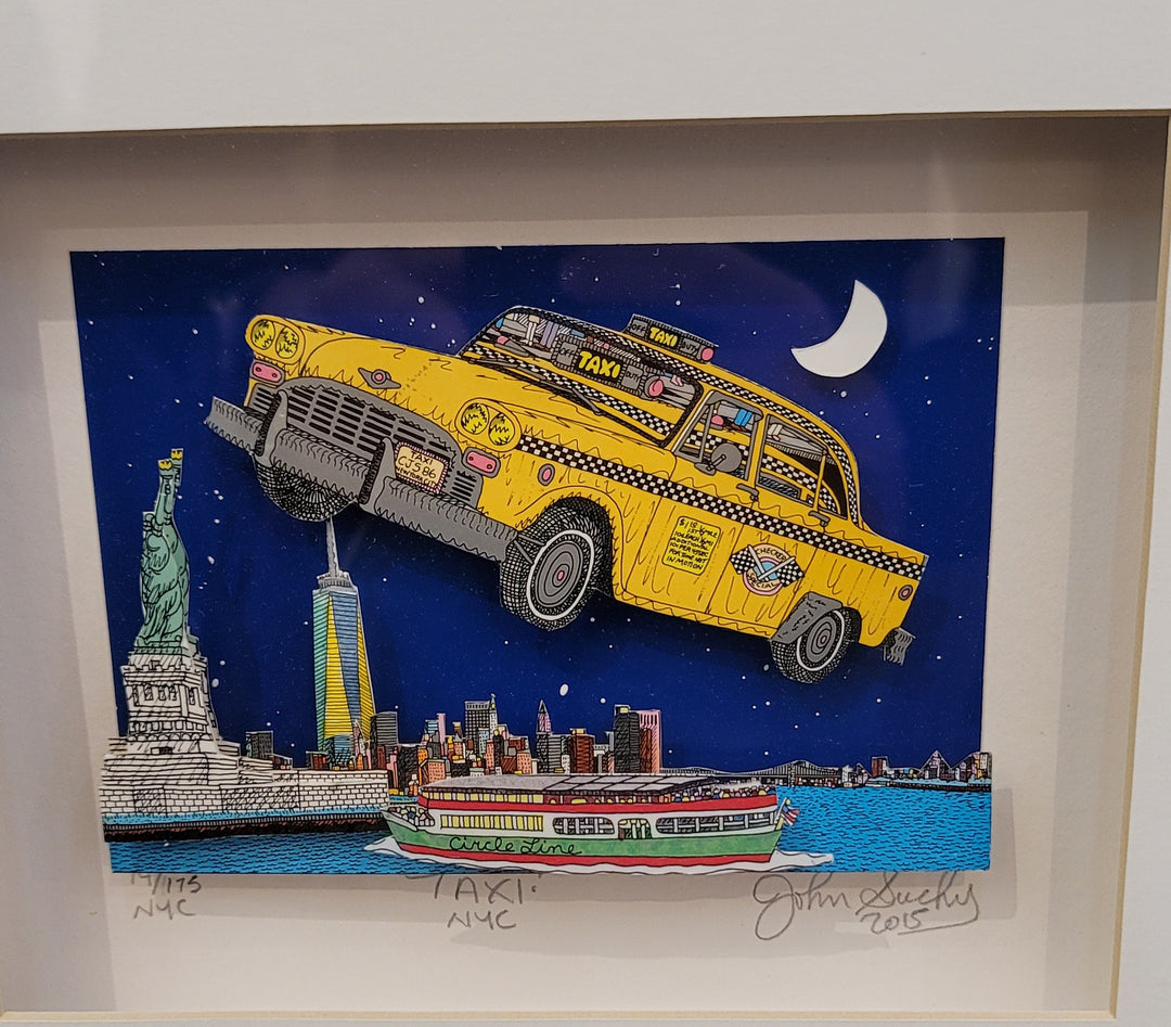 John Suchy 3D Pop Art "Taxi NYC" Limited Edition Signed - Deal Changer