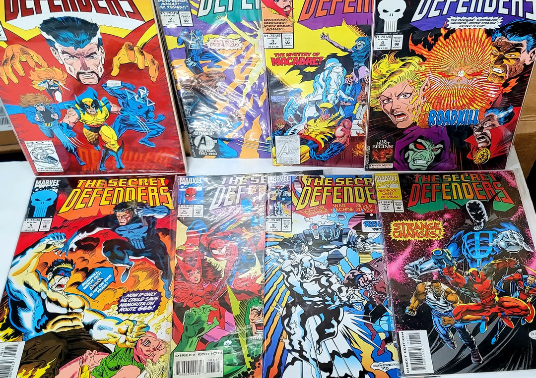 The Secret Defenders 1-6, 9, 17: Dr Strange Wolverine Punisher Deadpool Spiderman