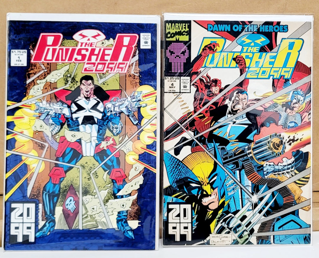 Punisher 2099 Marvel Comic Book 1.º y 4.º número