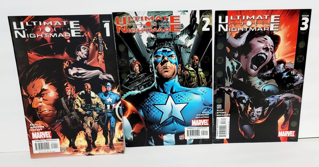 Ultimate Nightmare Comic Book 1-3 Captain America Wolverine Nick Fury Colossus