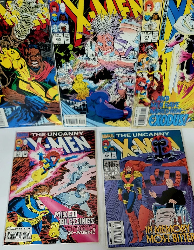 Uncanny X-Men Marvel Comics 5 issues #306-310