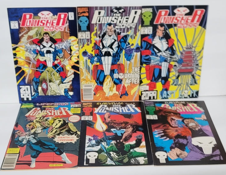 Punisher 2099 Marvel Comic Book #1, 2, 3 issue & 3 others