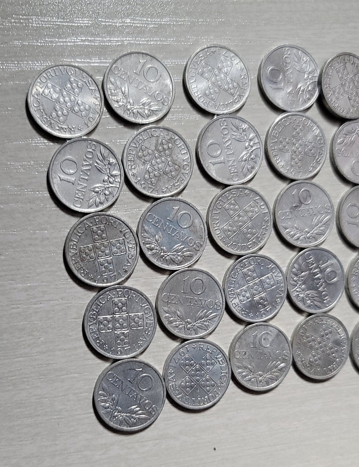 1971 MS64 Portugal 10 Centavos KM 594 NGC UNC Aluminum 25 Coins - Deal Changer