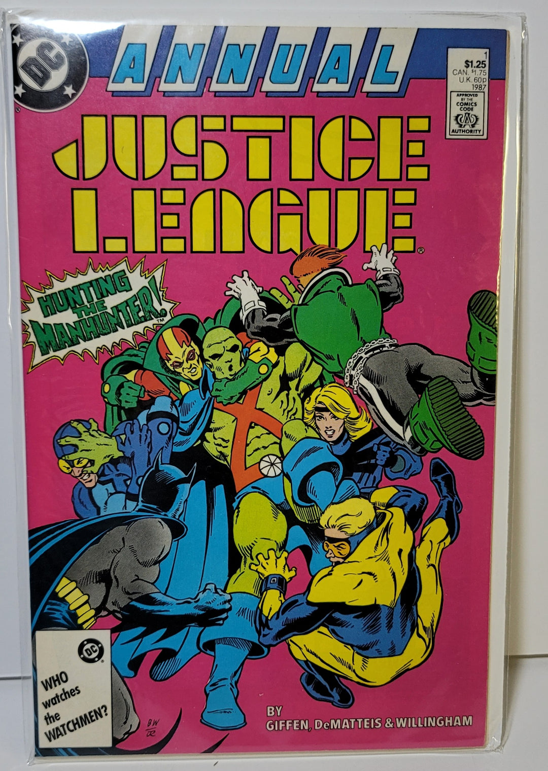 正义联盟年度 #1 1987 助推器金币 - 火星猎人 - DC 漫画