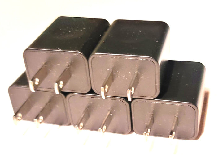 Paquete de 5 cargadores de pared de CA 5V 1.5a con cable micro USB de 3 pies
